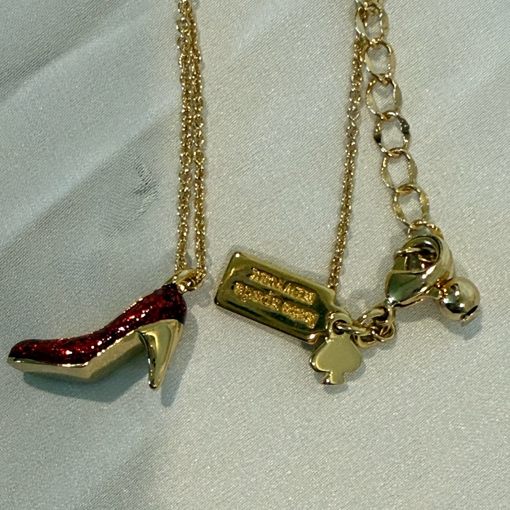 ♠️kate spade “ Things We Love”Red Stiletto Pendant Necklace NWT